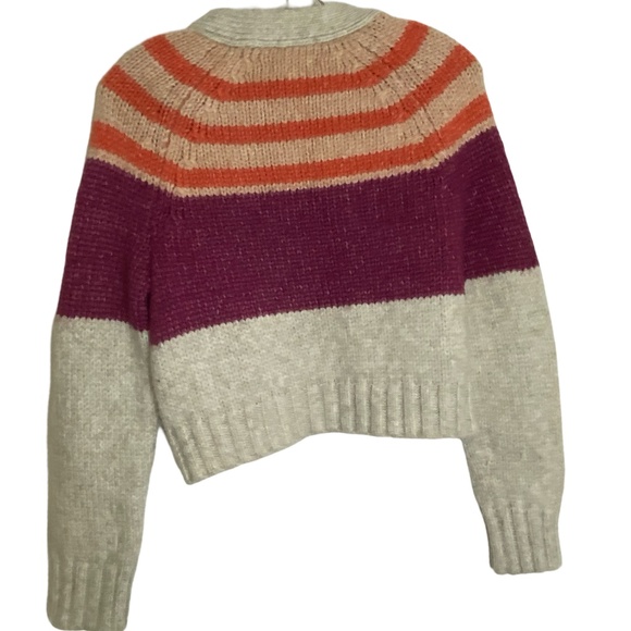 American Eagle Women's V-neck Button Up Cropped Knit Sweater. Sz S - Picture 2 of 16